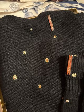 Pack Gorro y Bufanda Michael Kors Negro Dorado