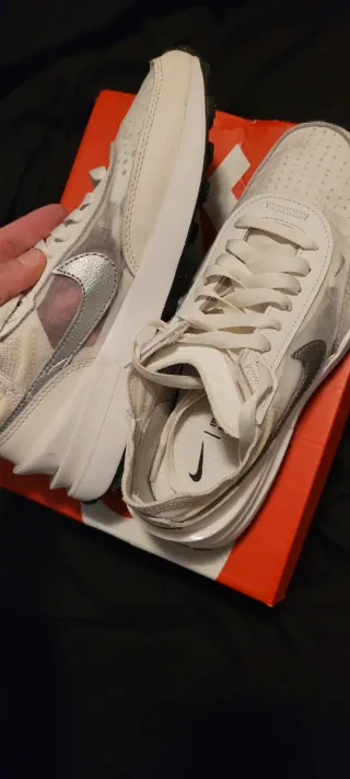 Zapatillas Nike Blancas y Plateadas