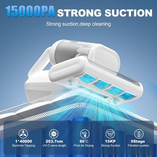 Aspiradora ácaros UV 15KPa