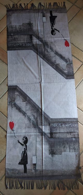 Stola Banksy Ragazza con Palloncino Double Face