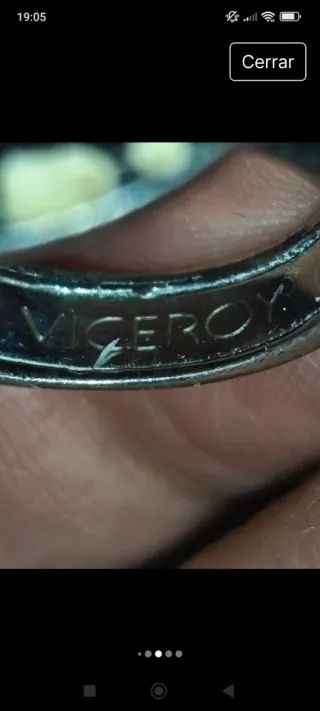 Anillo Viceroy Plata Negro