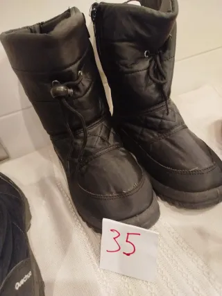 Botas descansos para la nieve negras