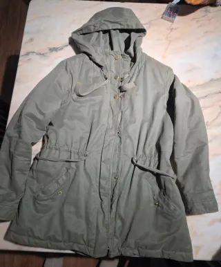 Chaqueta parka verde oliva, militar.