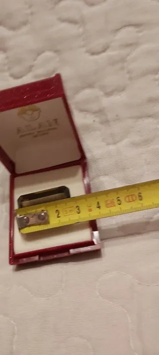 Topacio Marrón Rectangular Talla Rectangular