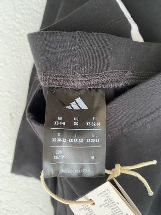 Leggings Adidas 3 Bandas Negro Talla XS