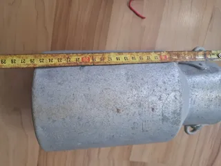 Antigua Lechera Metal Aluminio florero decoración