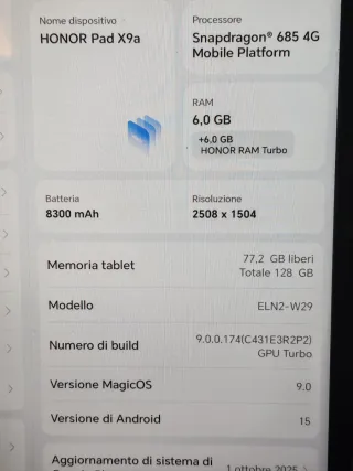 Tablet Honor X9a