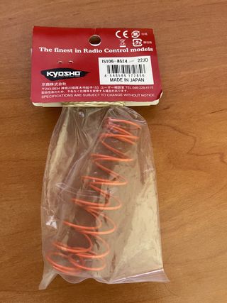 MUELLES KYOSHO TRASERO NARANJA BIG BORE M 8.5X1.4L