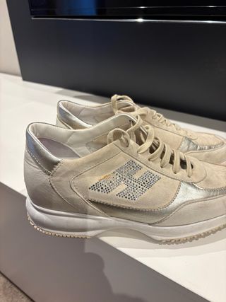 Hogan Interactive Pelle Scamosciata Beige/Oro 38.5