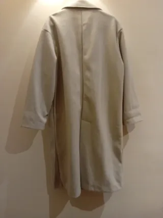 Abrigo paño beige talla M