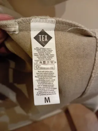 Abrigo paño beige talla M