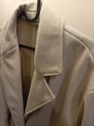 Abrigo paño beige talla M