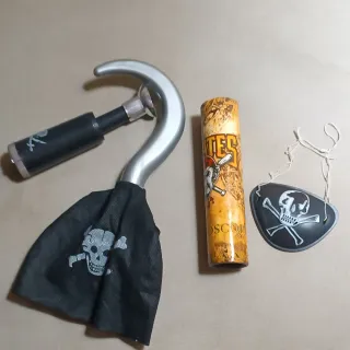 Disfraz Pirata: Garfio, Telescopio y Parche