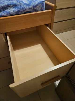 Cama individual con cajones + colchón opcional