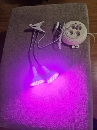 Lámpara LED doble clip cultivo