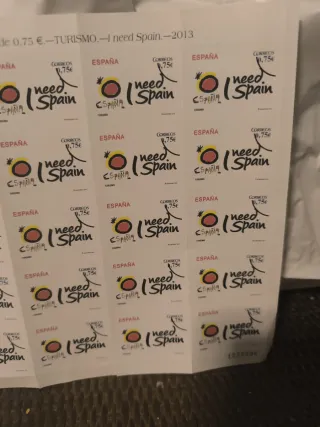 25 Sellos Correos Turismo 0,75€ 2013