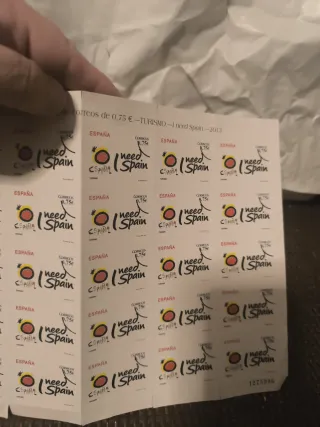 25 Sellos Correos Turismo 0,75€ 2013