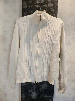 Chaqueta Invierno Mujer Cremallera Blanca