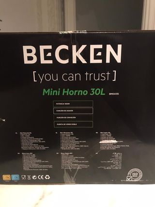 Horno Becken Mini 30L Nuevo