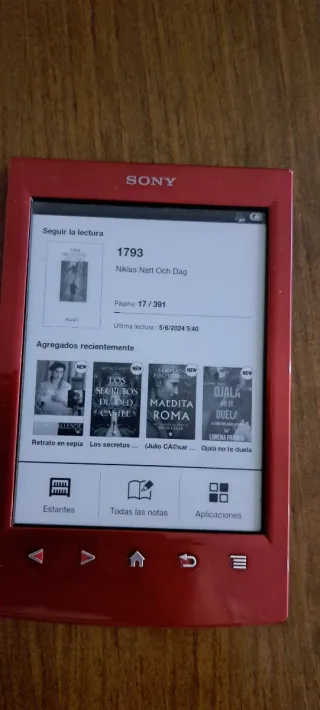 Sony Reader PRS-T2 Ebook Rojo