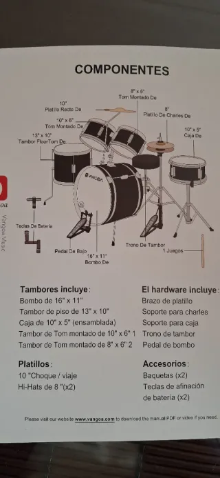 Batería Junior 16 Negra