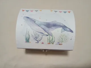 Caja joyero decorada con motivos marinos