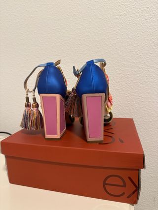 Sandalias Exe Multicolor y Verde