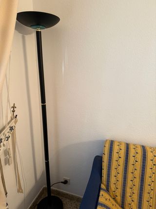 Lámpara de pie vintage negra y turquesa