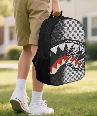 Zaino Shark Bocca Squalo borsa borsone Leggero