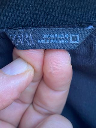 Cazadora bomber Zara hombre negra