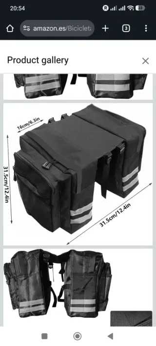 Alforjas dobles para bicicleta