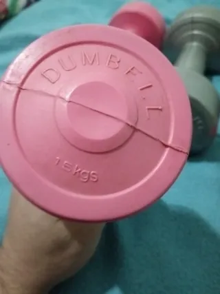 3 Mancuernas 1.5 kg y Comba