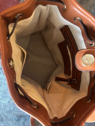 Bolso Mochila Parfois Beige y Marrón