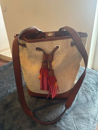 Bolso Mochila Parfois Beige y Marrón