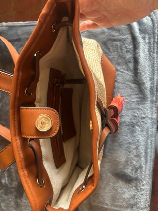 Bolso Mochila Parfois Beige y Marrón