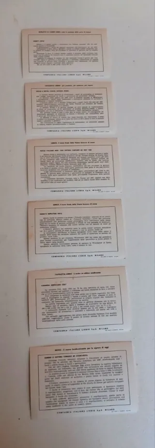 Lotto 29 figurine storiche Liebig anni '60