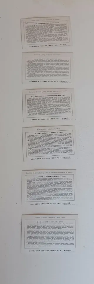 Lotto 29 figurine storiche Liebig anni '60