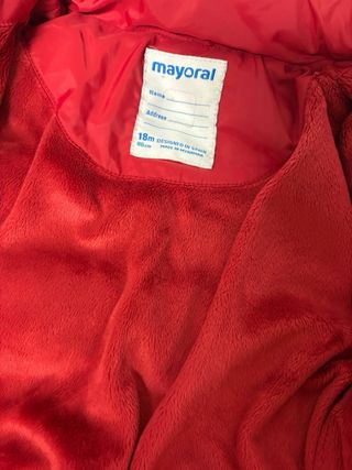 Abrigo Mayoral rojo 18 meses