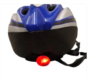Casco Bici/Patinete KED Talla L Azul/Plata con luz