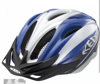 Casco Bici/Patinete KED Talla L Azul/Plata con luz