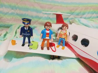 Avión Playmobil con figuras y accesorios