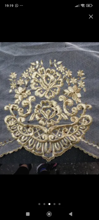 Manteletas Fallera Baturra Regional Doradas