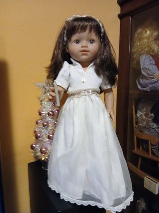 Bambola Comunione Vestito Bianco