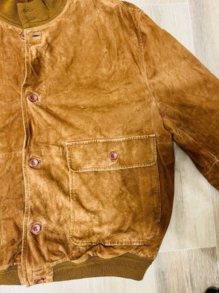 Giacca vera pelle marrone Tg 56