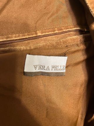 Giacca vera pelle marrone Tg 56