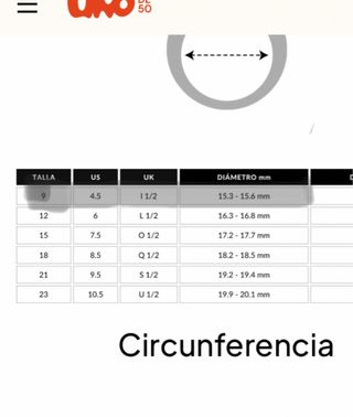 Anillo Plata 925 Uno de 50