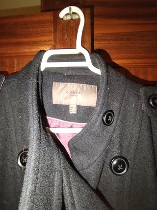 Chaquetón Cortefiel Negro Talla L Mujer