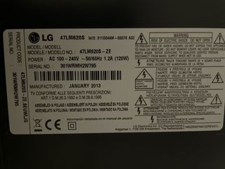 Televisor LG 47lm620s Negro