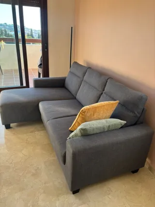 Sofá Chaiselongue 3 plazas Gris Ikea