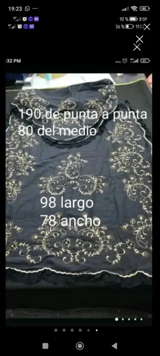 Manteletas Fallera Huertana Baturra Regional